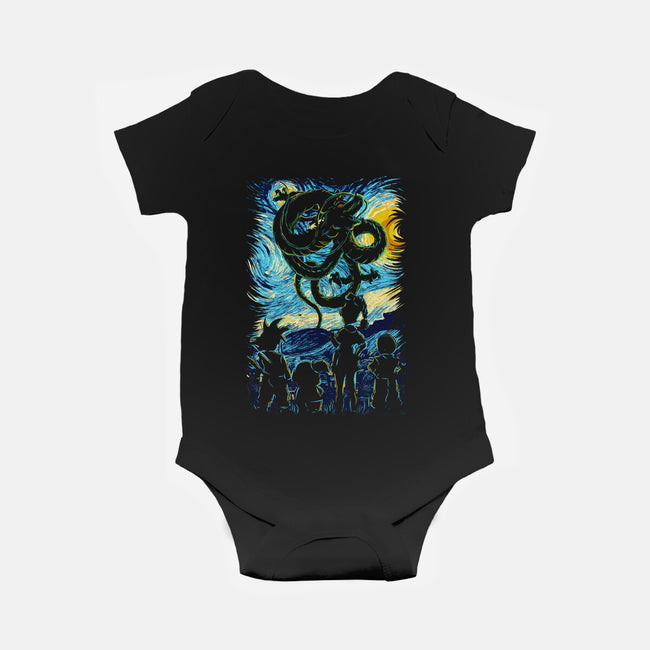 Dragon In Strry Night-Baby-Basic-Onesie-fanfabio
