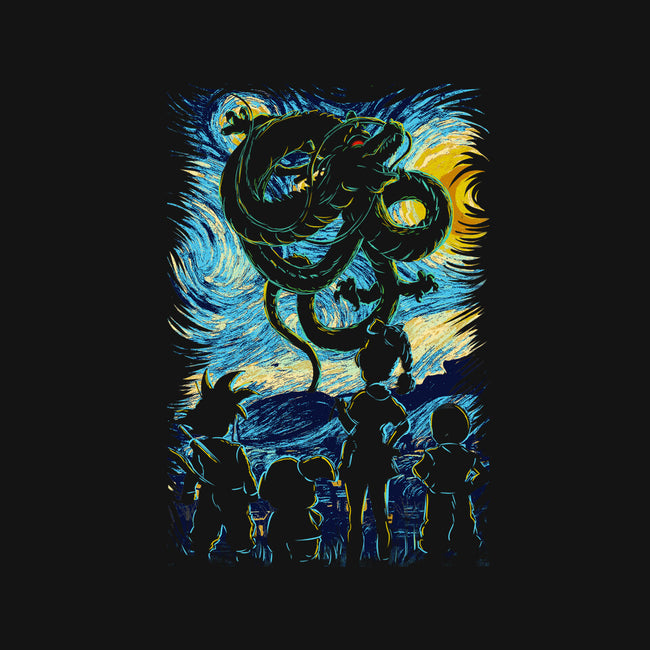 Dragon In Strry Night-None-Fleece-Blanket-fanfabio