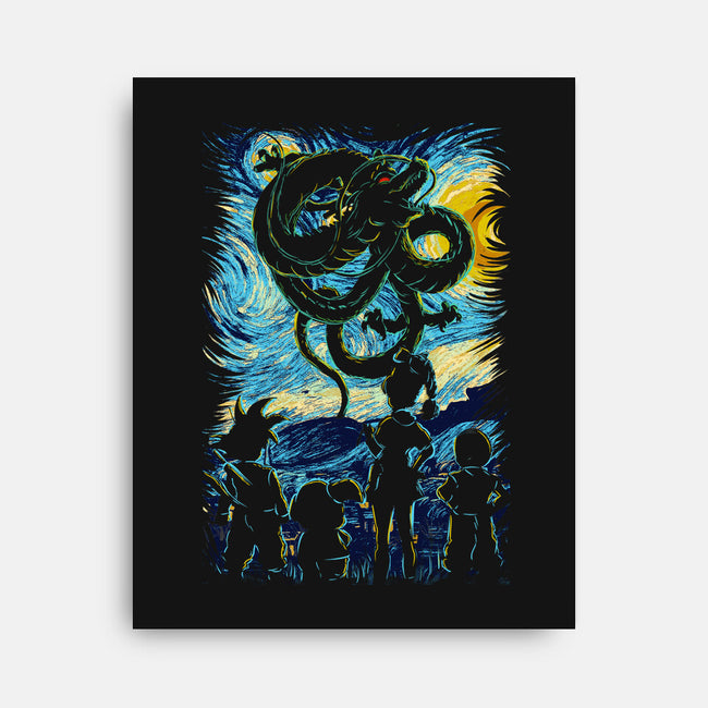 Dragon In Strry Night-None-Stretched-Canvas-fanfabio