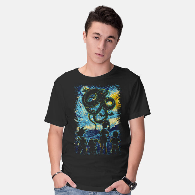 Dragon In Strry Night-Mens-Basic-Tee-fanfabio