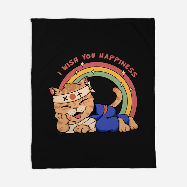 Happy Meowster-None-Fleece-Blanket-vp021