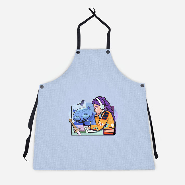 K-pop Mix-Unisex-Kitchen-Apron-Vanadium