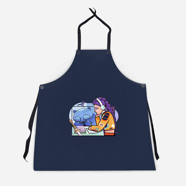 K-pop Mix-Unisex-Kitchen-Apron-Vanadium