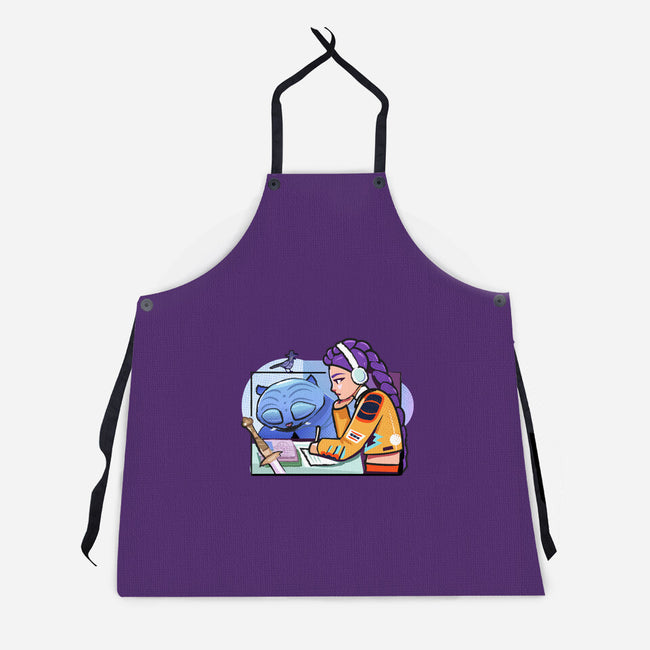 K-pop Mix-Unisex-Kitchen-Apron-Vanadium