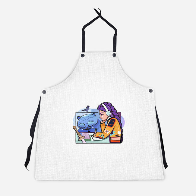 K-pop Mix-Unisex-Kitchen-Apron-Vanadium