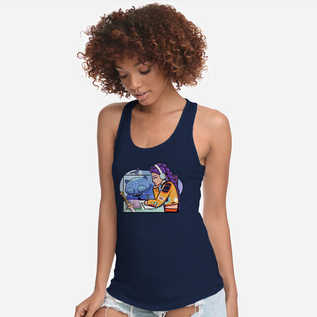 K-pop Mix-Womens-Racerback-Tank-Vanadium