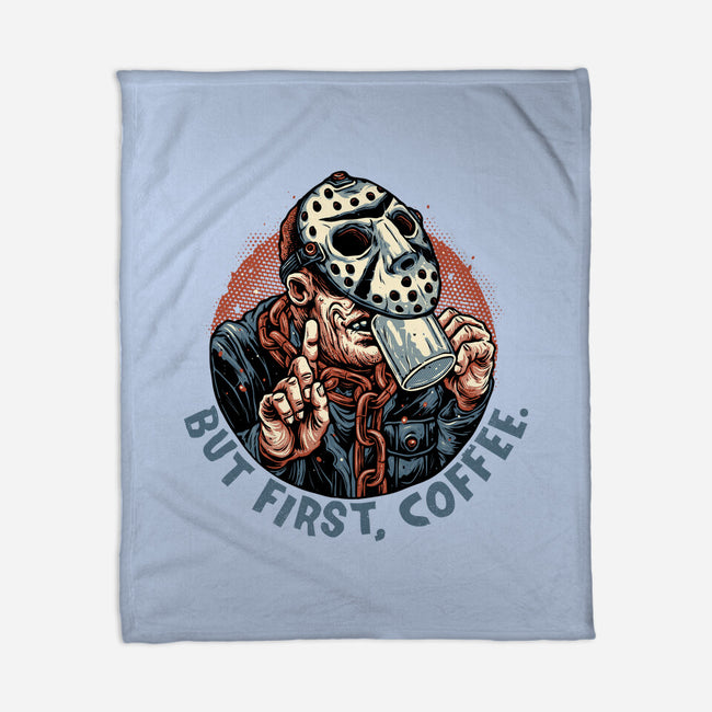 Camp Coffee-None-Fleece-Blanket-glitchygorilla