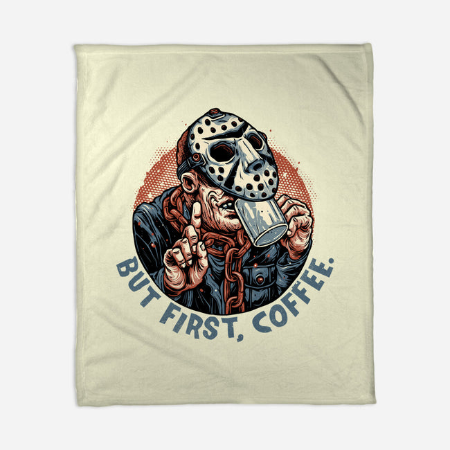 Camp Coffee-None-Fleece-Blanket-glitchygorilla