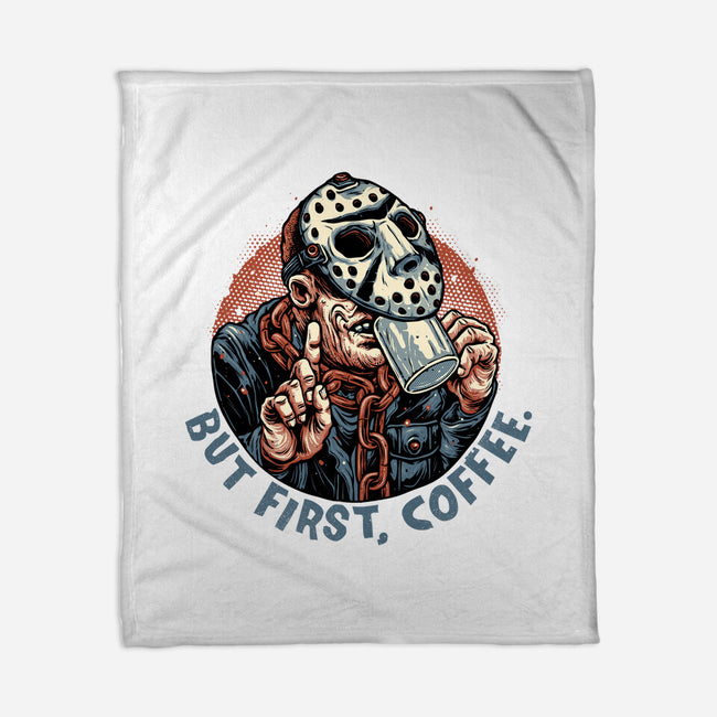 Camp Coffee-None-Fleece-Blanket-glitchygorilla