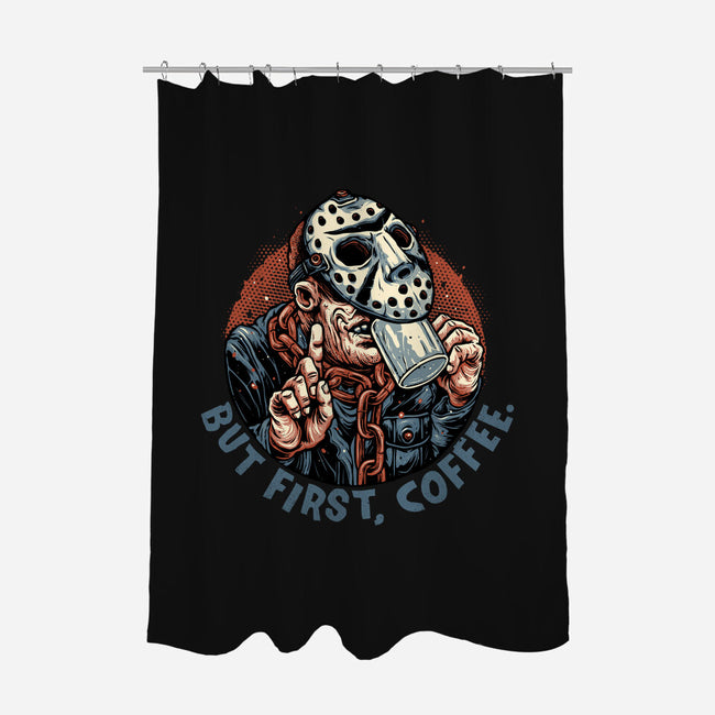 Camp Coffee-None-Polyester-Shower Curtain-glitchygorilla