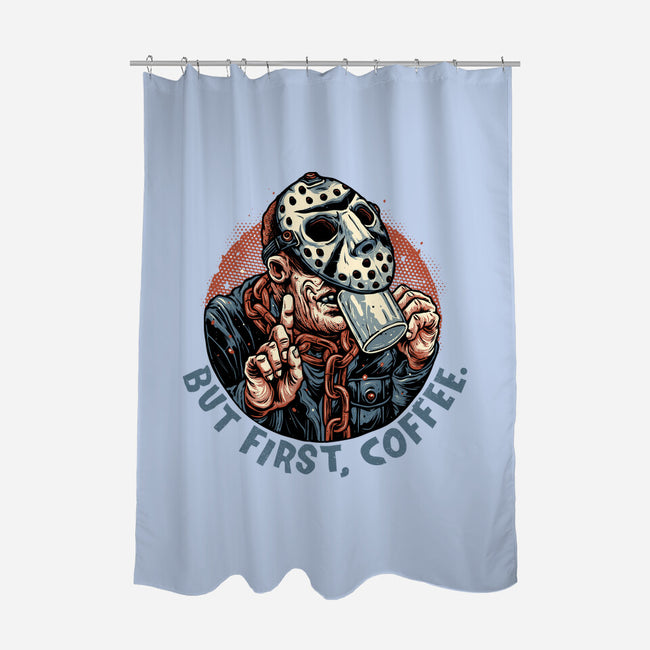 Camp Coffee-None-Polyester-Shower Curtain-glitchygorilla