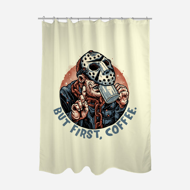 Camp Coffee-None-Polyester-Shower Curtain-glitchygorilla
