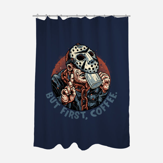 Camp Coffee-None-Polyester-Shower Curtain-glitchygorilla
