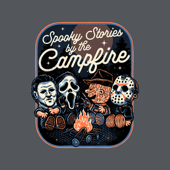 Spooky Campfire-None-Removable Cover w Insert-Throw Pillow-glitchygorilla