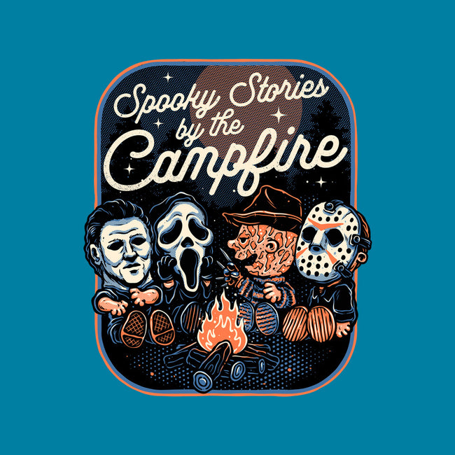 Spooky Campfire-None-Fleece-Blanket-glitchygorilla