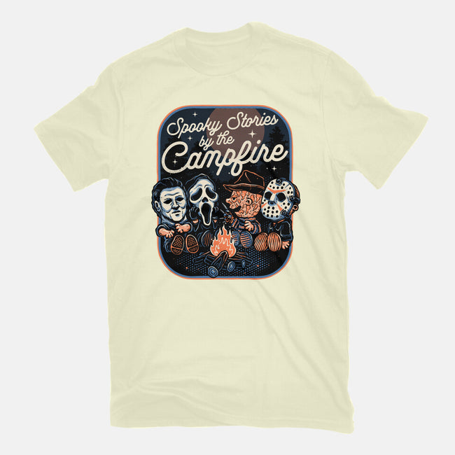 Spooky Campfire-Mens-Basic-Tee-glitchygorilla