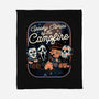 Spooky Campfire-None-Fleece-Blanket-glitchygorilla