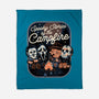 Spooky Campfire-None-Fleece-Blanket-glitchygorilla