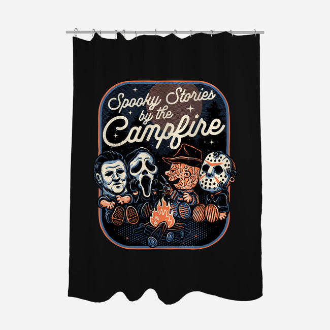 Spooky Campfire-None-Polyester-Shower Curtain-glitchygorilla