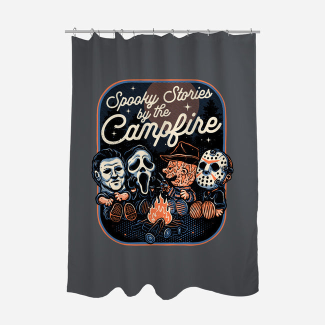 Spooky Campfire-None-Polyester-Shower Curtain-glitchygorilla