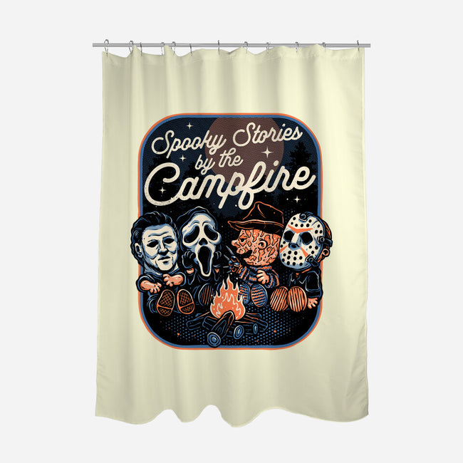 Spooky Campfire-None-Polyester-Shower Curtain-glitchygorilla
