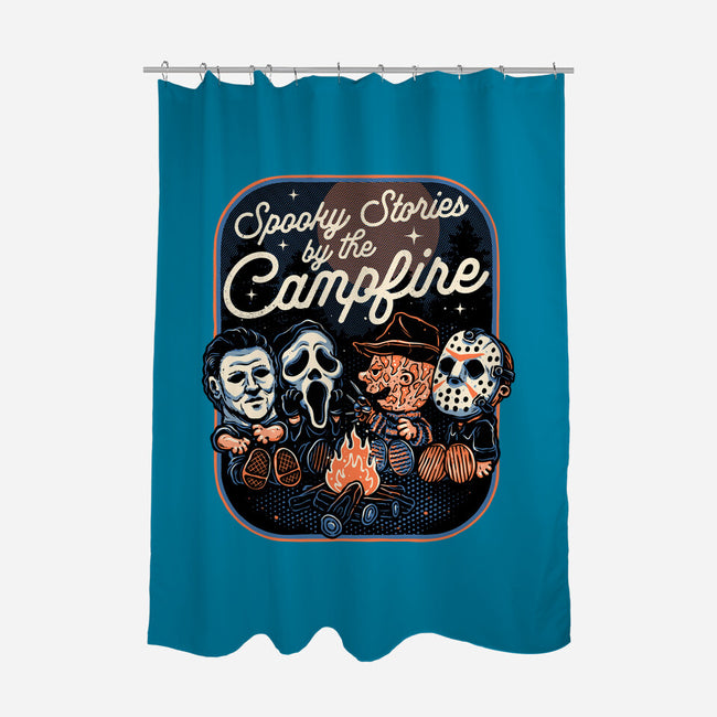 Spooky Campfire-None-Polyester-Shower Curtain-glitchygorilla