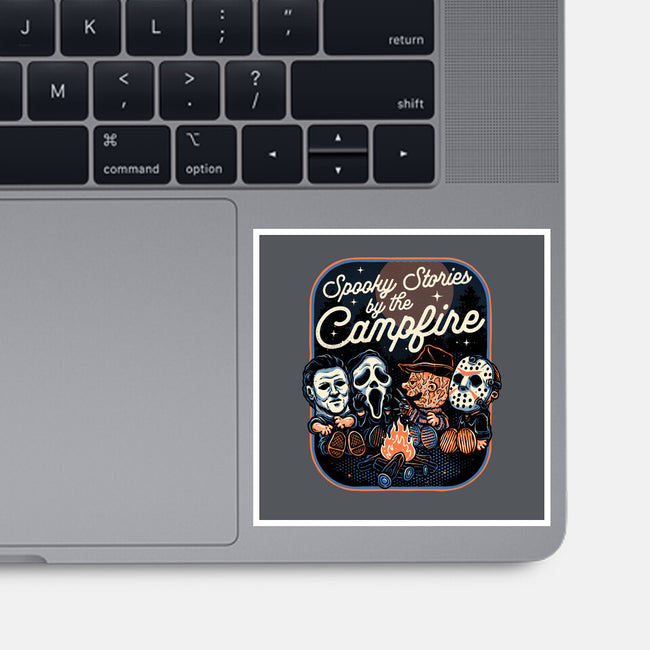 Spooky Campfire-None-Glossy-Sticker-glitchygorilla