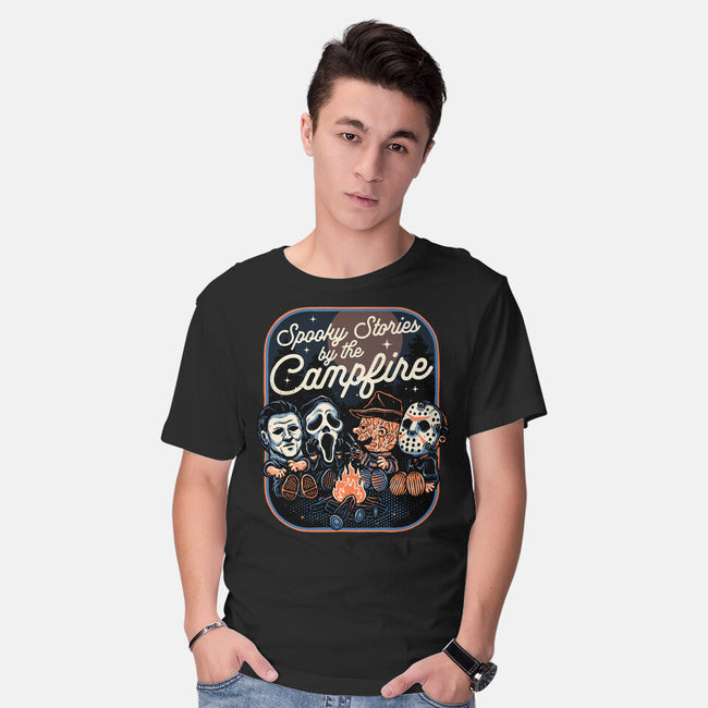 Spooky Campfire-Mens-Basic-Tee-glitchygorilla