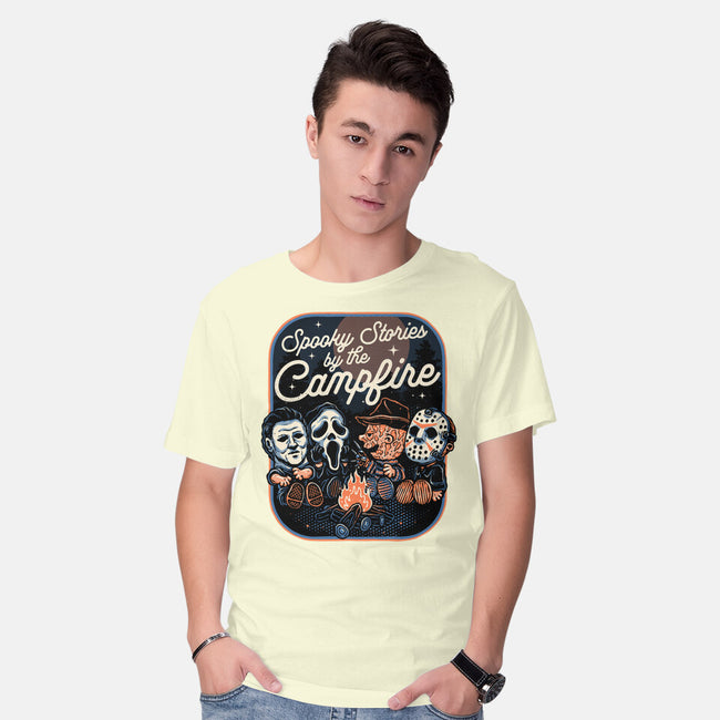 Spooky Campfire-Mens-Basic-Tee-glitchygorilla