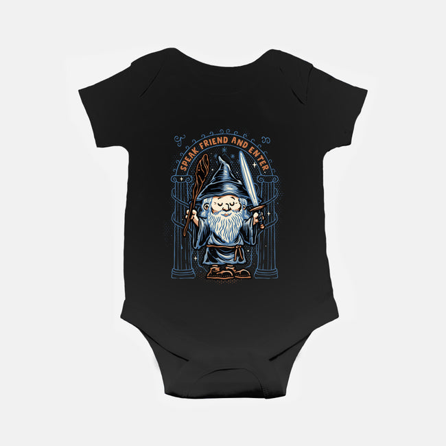 Just Speak Friend-Baby-Basic-Onesie-glitchygorilla