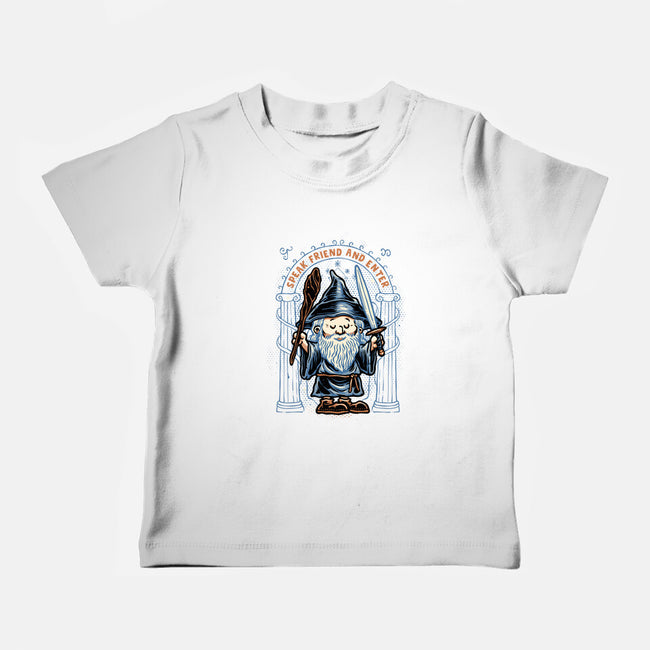 Just Speak Friend-Baby-Basic-Tee-glitchygorilla
