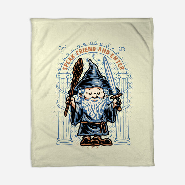 Just Speak Friend-None-Fleece-Blanket-glitchygorilla