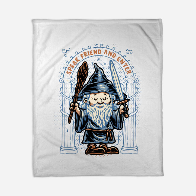 Just Speak Friend-None-Fleece-Blanket-glitchygorilla