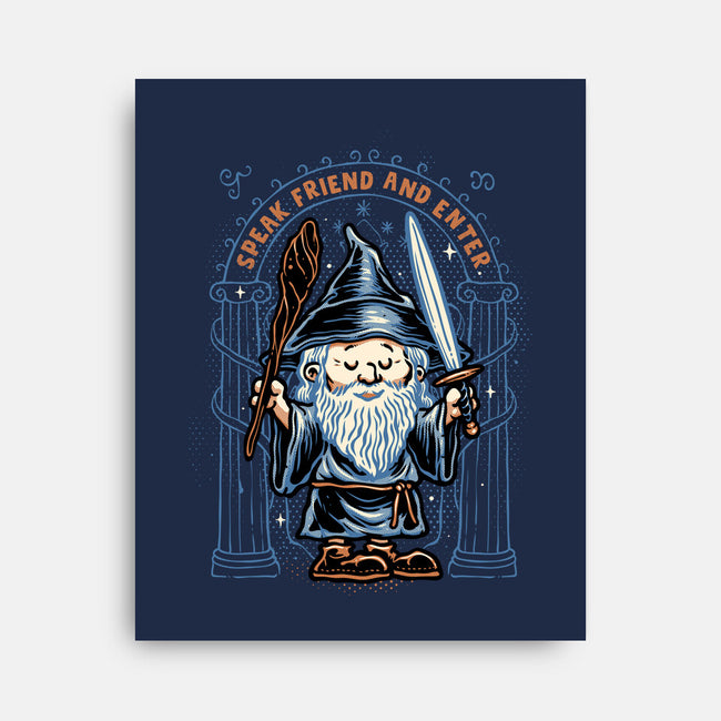 Just Speak Friend-None-Stretched-Canvas-glitchygorilla