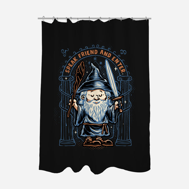 Just Speak Friend-None-Polyester-Shower Curtain-glitchygorilla