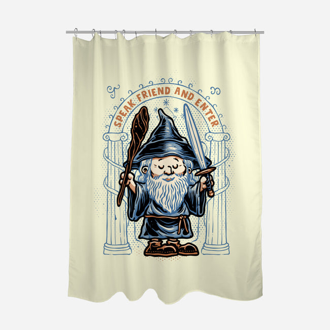 Just Speak Friend-None-Polyester-Shower Curtain-glitchygorilla