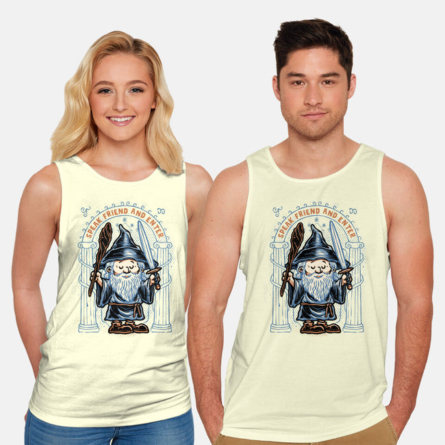 Just Speak Friend-Unisex-Basic-Tank-glitchygorilla