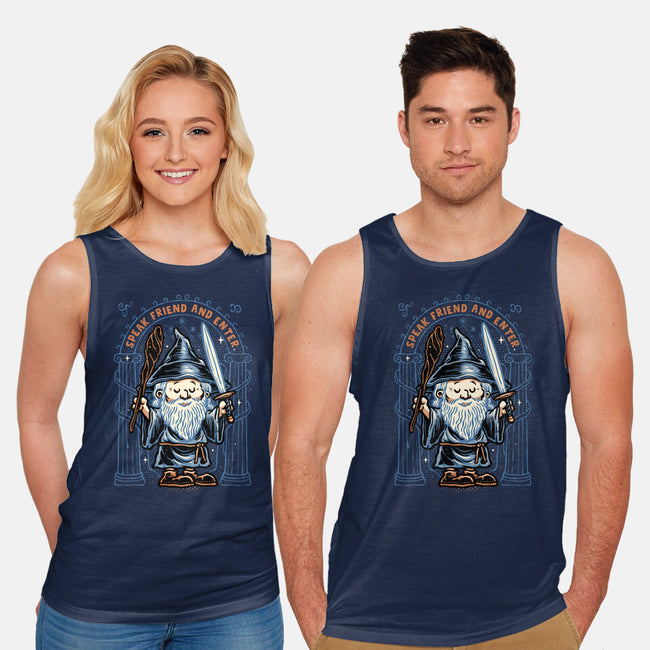 Just Speak Friend-Unisex-Basic-Tank-glitchygorilla