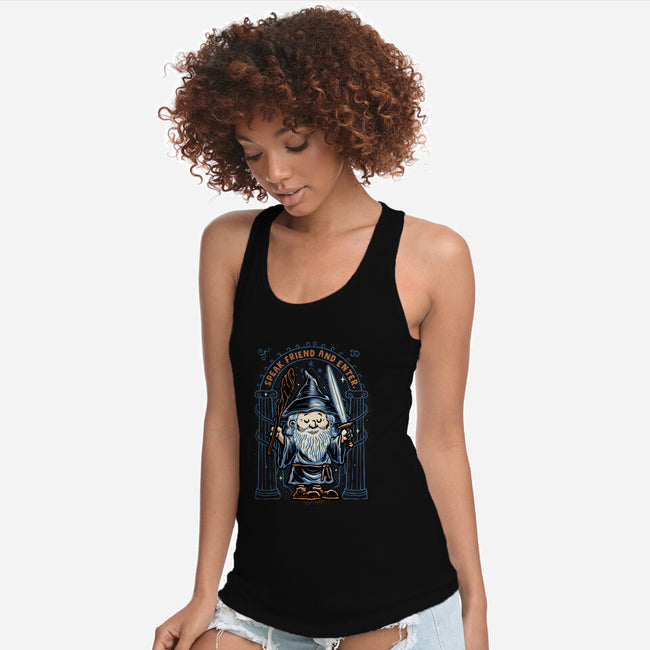 Just Speak Friend-Womens-Racerback-Tank-glitchygorilla