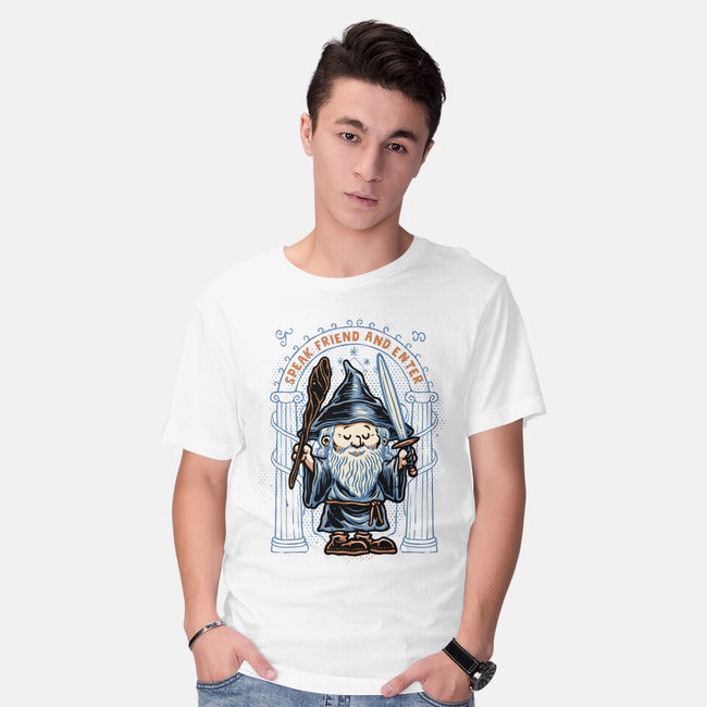 Just Speak Friend-Mens-Basic-Tee-glitchygorilla