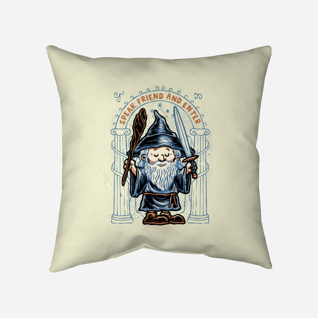 Just Speak Friend-None-Removable Cover w Insert-Throw Pillow-glitchygorilla