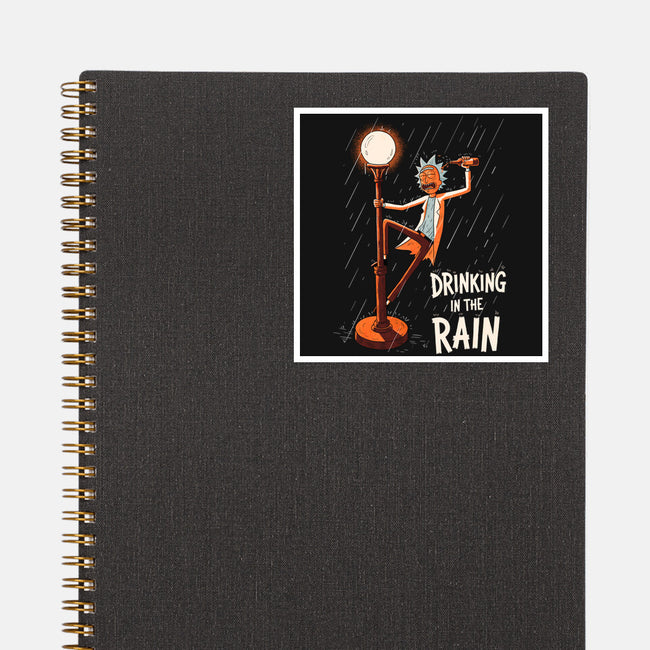 Drinking In The Rain-None-Glossy-Sticker-P1yu5h