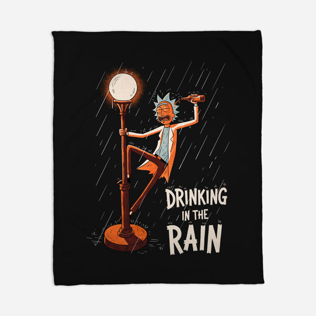 Drinking In The Rain-None-Fleece-Blanket-P1yu5h
