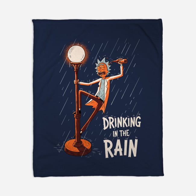 Drinking In The Rain-None-Fleece-Blanket-P1yu5h