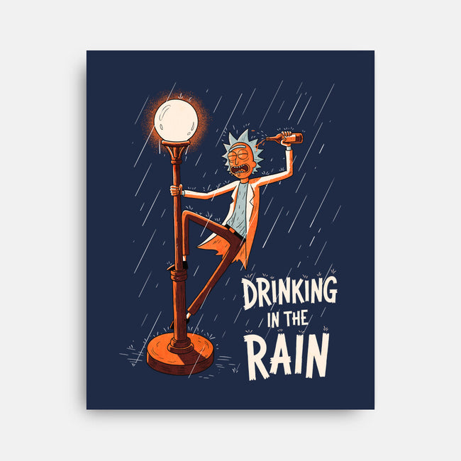 Drinking In The Rain-None-Stretched-Canvas-P1yu5h