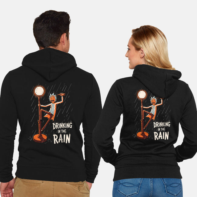 Drinking In The Rain-Unisex-Zip-Up-Sweatshirt-P1yu5h