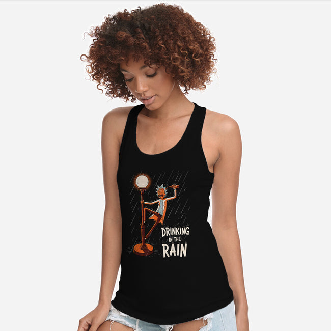 Drinking In The Rain-Womens-Racerback-Tank-P1yu5h