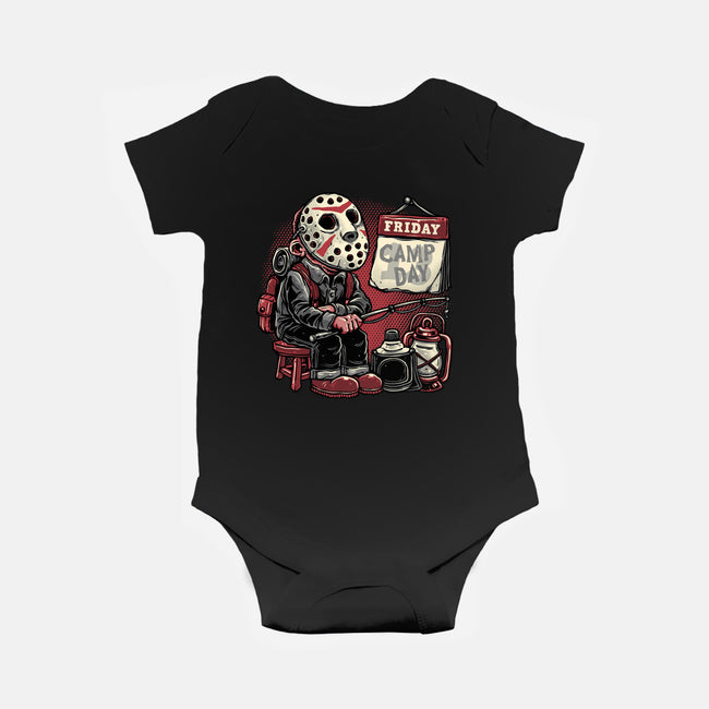 Friday Is Camp Day-Baby-Basic-Onesie-glitchygorilla