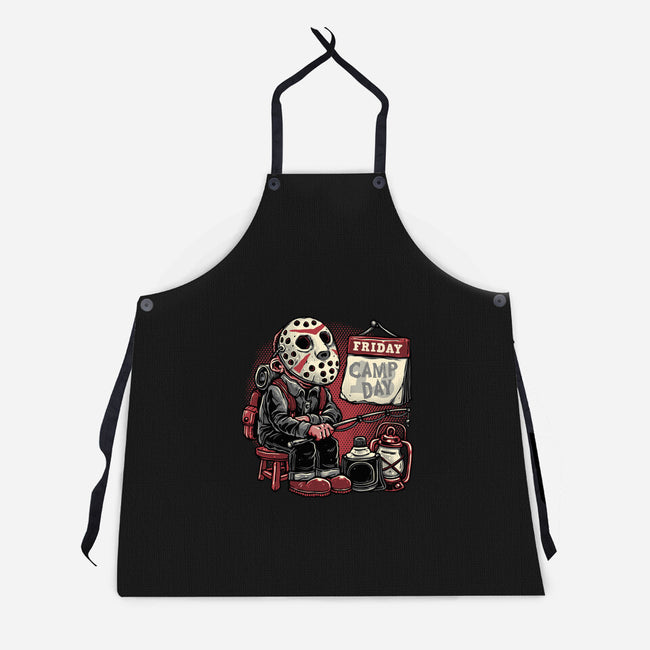 Friday Is Camp Day-Unisex-Kitchen-Apron-glitchygorilla