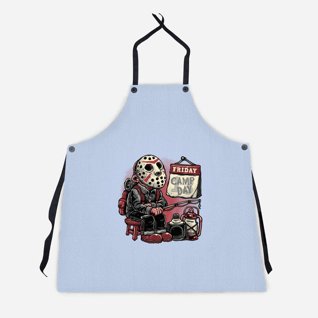 Friday Is Camp Day-Unisex-Kitchen-Apron-glitchygorilla